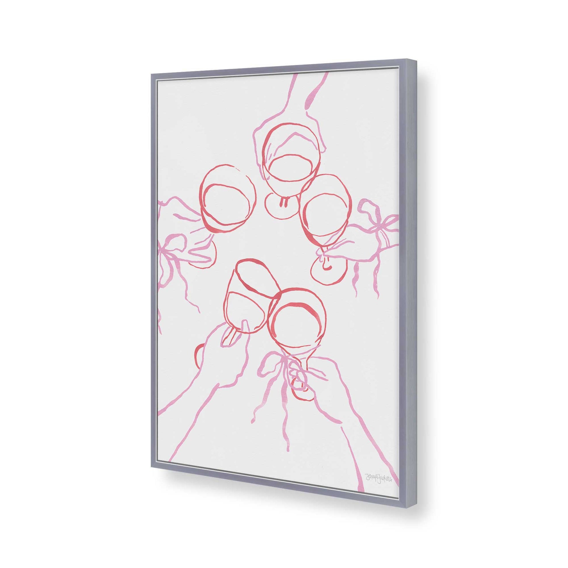 [Color:Polished Chrome], Picture of art in a Polished Chrome frame of the corner