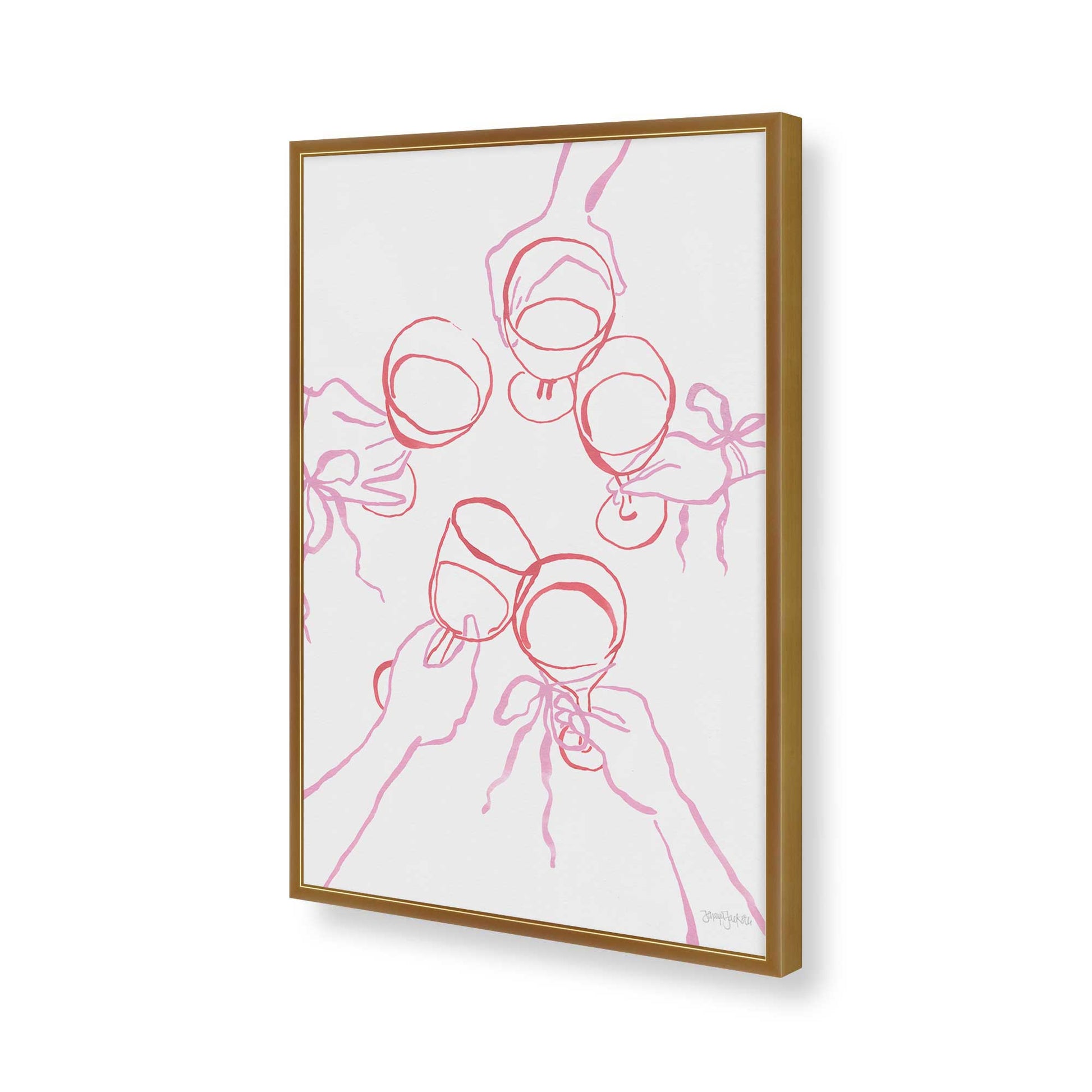 [Color:Polished Gold], Picture of art in a Polished Gold frame of the corner