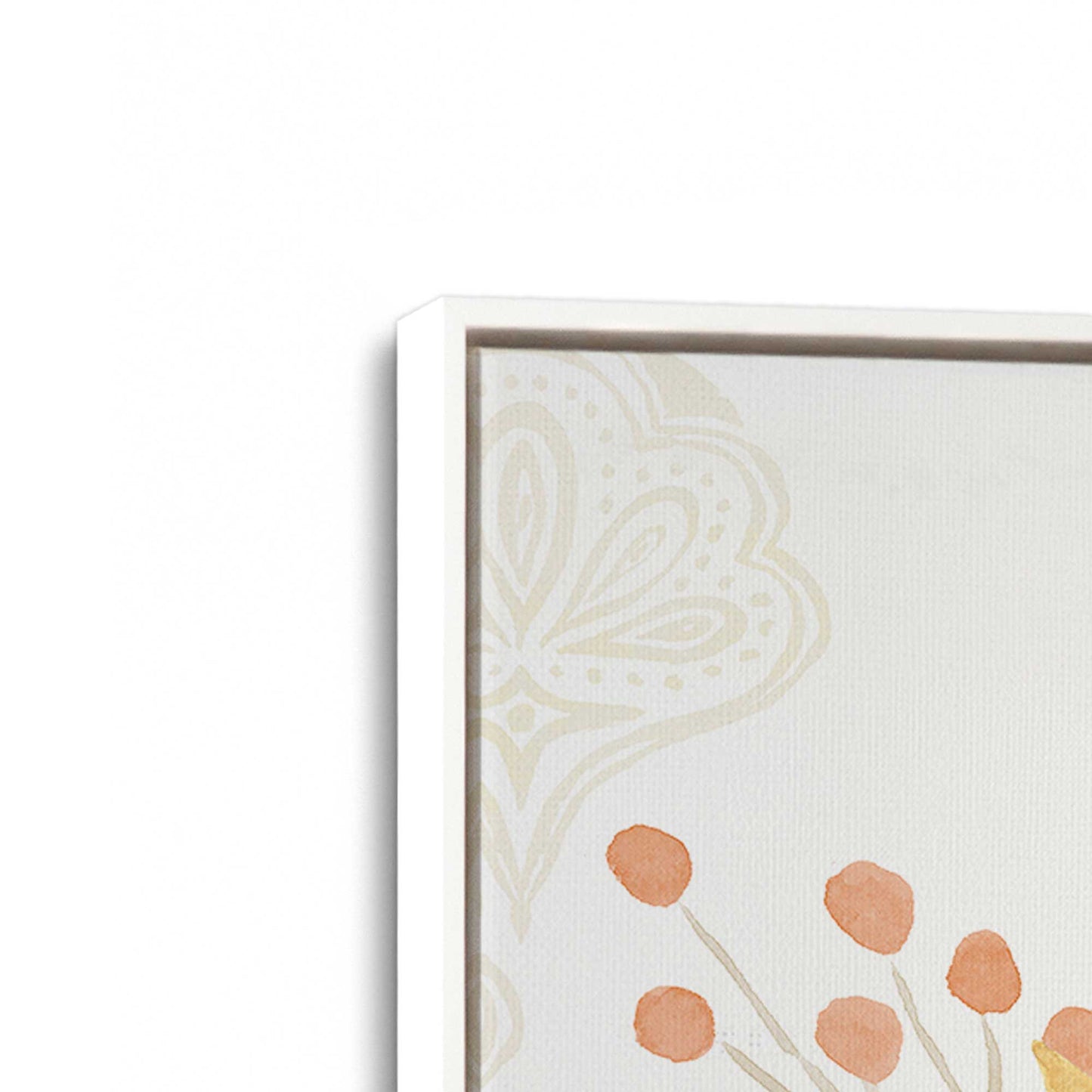 [Color:Opaque White], Picture of art in a White frame at an angle