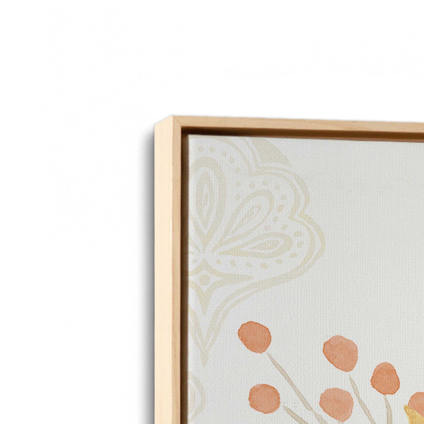 [Color:American Maple], Picture of art in a American Maple frame at an angle