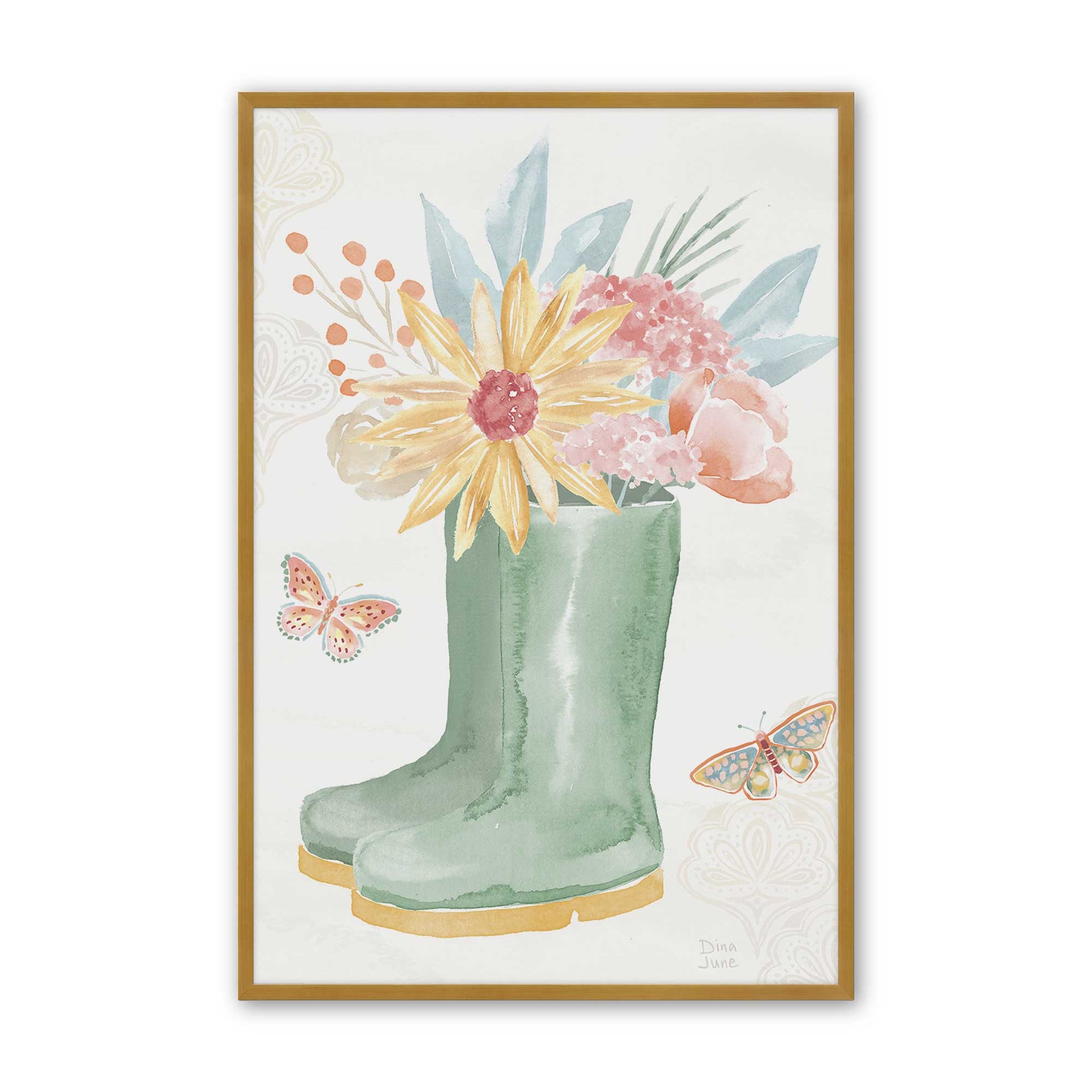 [Color:Polished Gold], Picture of art in a Polished Gold frame