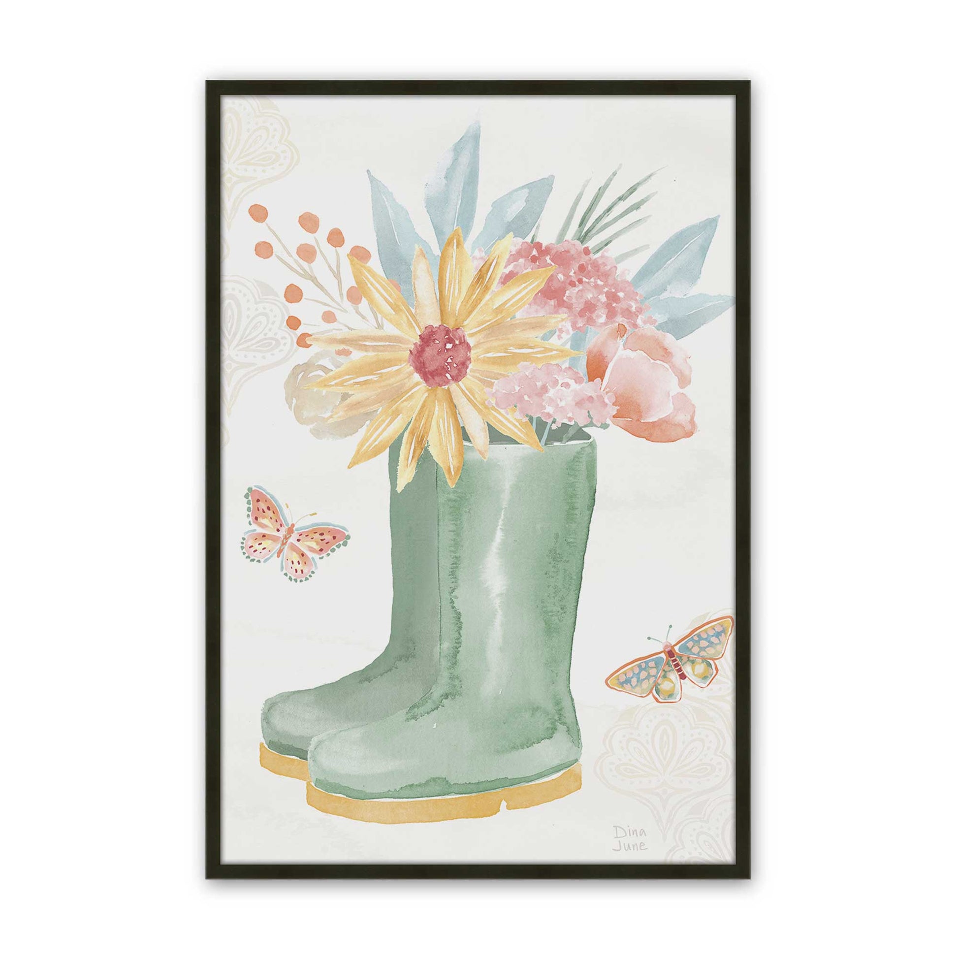 [Color:Satin Black], Picture of art in a Satin Black frame
