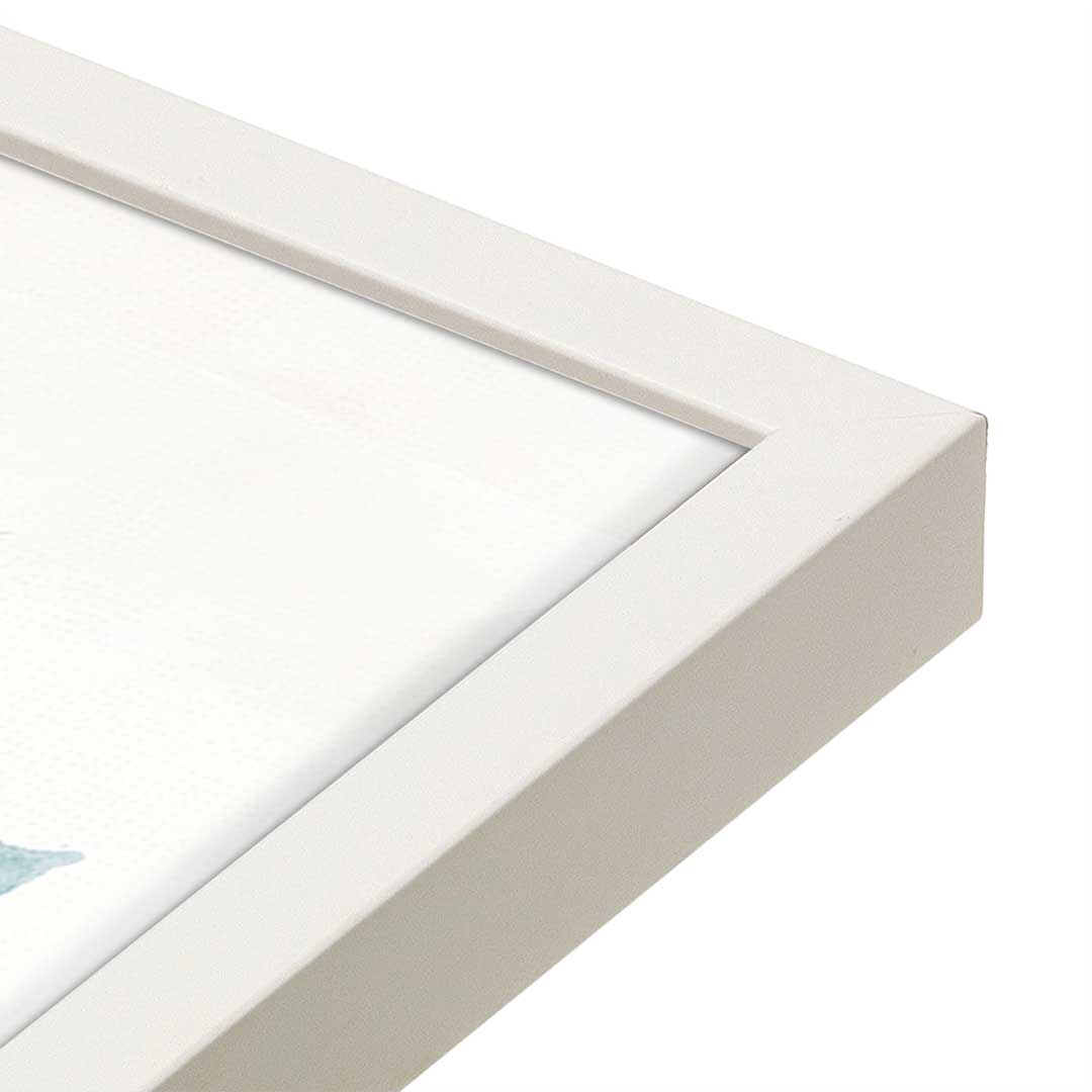 [Color:Opaque White], Picture of art in a Opaque White frame at an angle