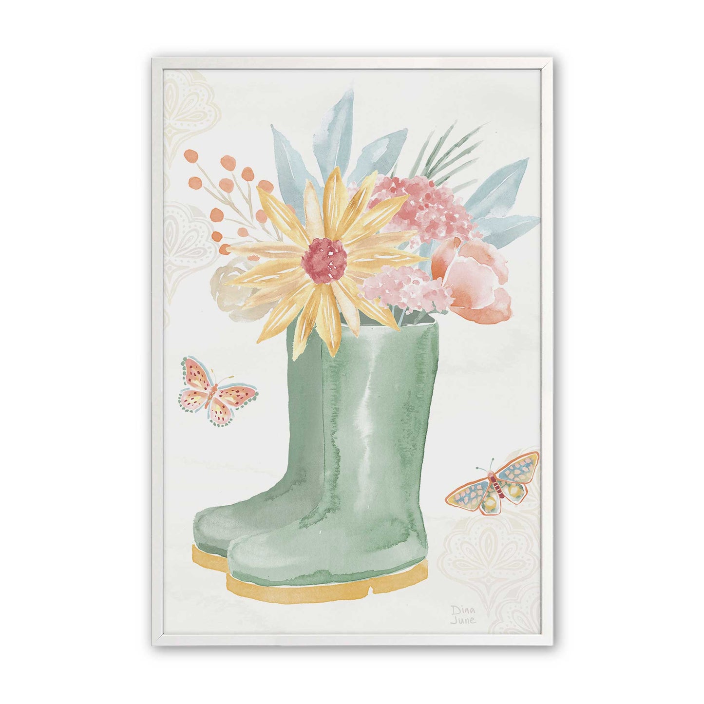 [Color:Opaque White], Picture of art in a Opaque White frame