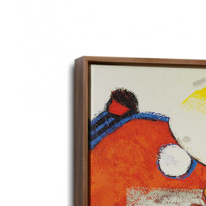 [Color:Walnut], Picture of art in a Walnut frame at an angle