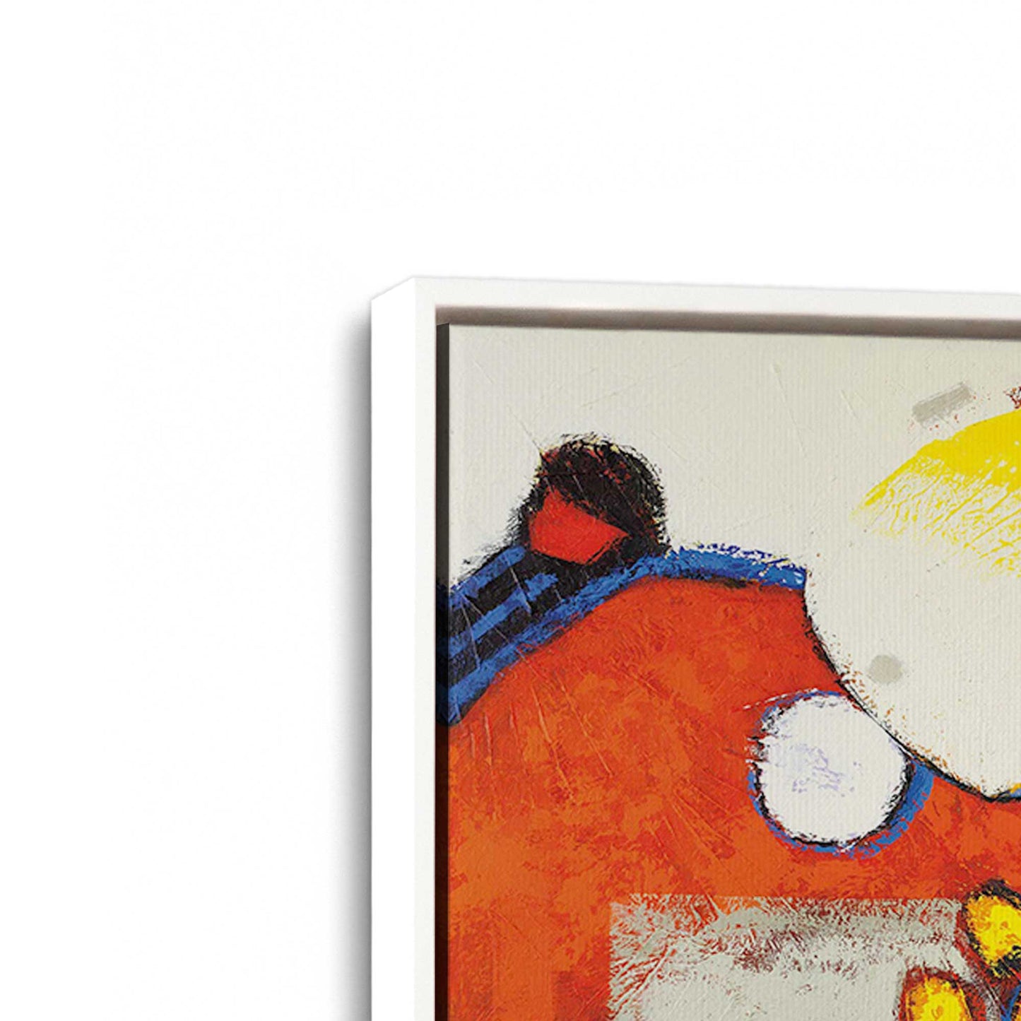 [Color:Opaque White], Picture of art in a White frame at an angle