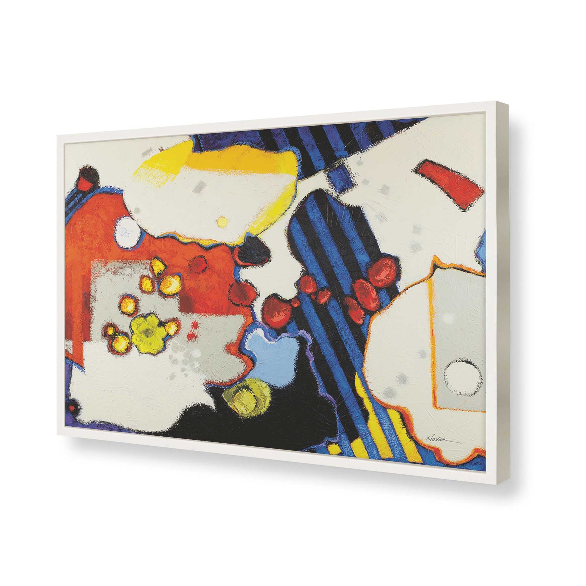 [Color:Opaque White], Picture of art in a Opaque White frame of the corner