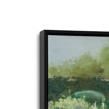 [Color:Satin Black], Picture of art in a Satin Black frame at an angle