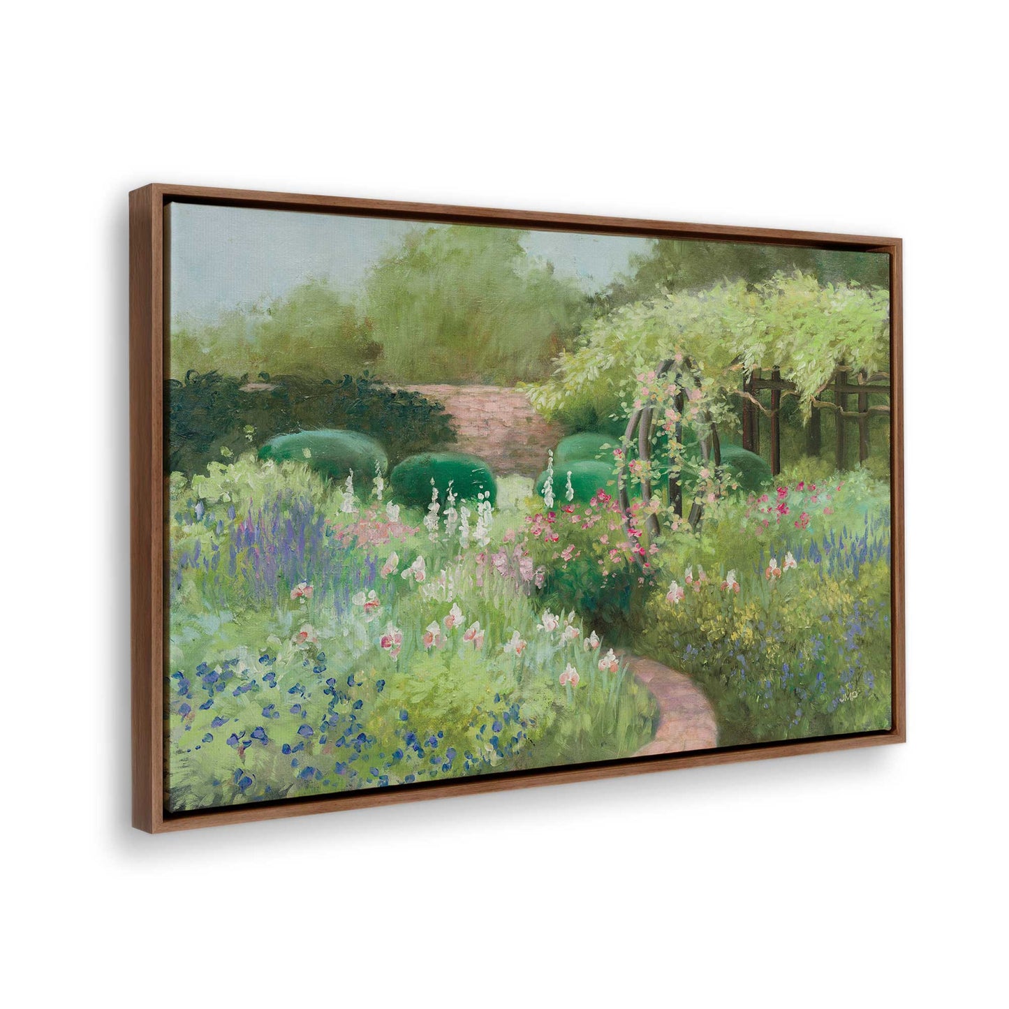 [Color:Walnut], Picture of the corner of the art