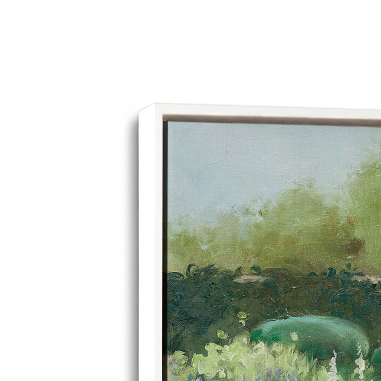 [Color:Opaque White], Picture of art in a White frame at an angle
