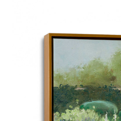 [Color:Polished Gold], Picture of art in a Polished Gold frame at an angle