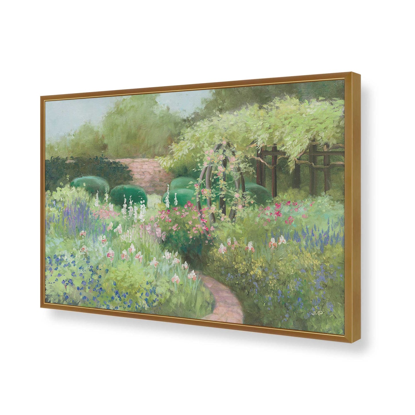[Color:Polished Gold], Picture of art in a Polished Gold frame of the corner