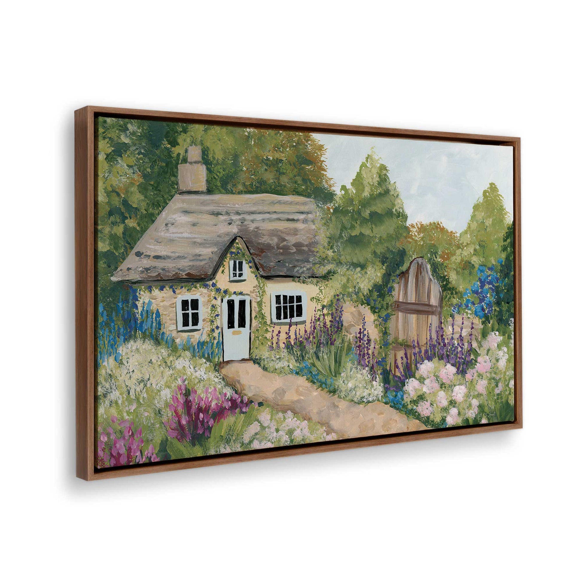 [Color:Walnut], Picture of the corner of the art