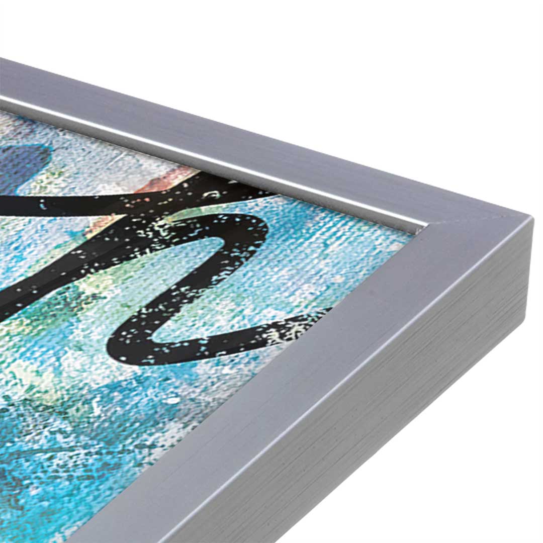 [Color:Polished Chrome], Picture of art in a Polished Chrome frame at an angle