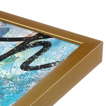 [Color:Polished Gold], Picture of art in a Polished Gold frame at an angle