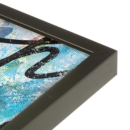 [Color:Satin Black], Picture of art in a Satin Black frame at an angle