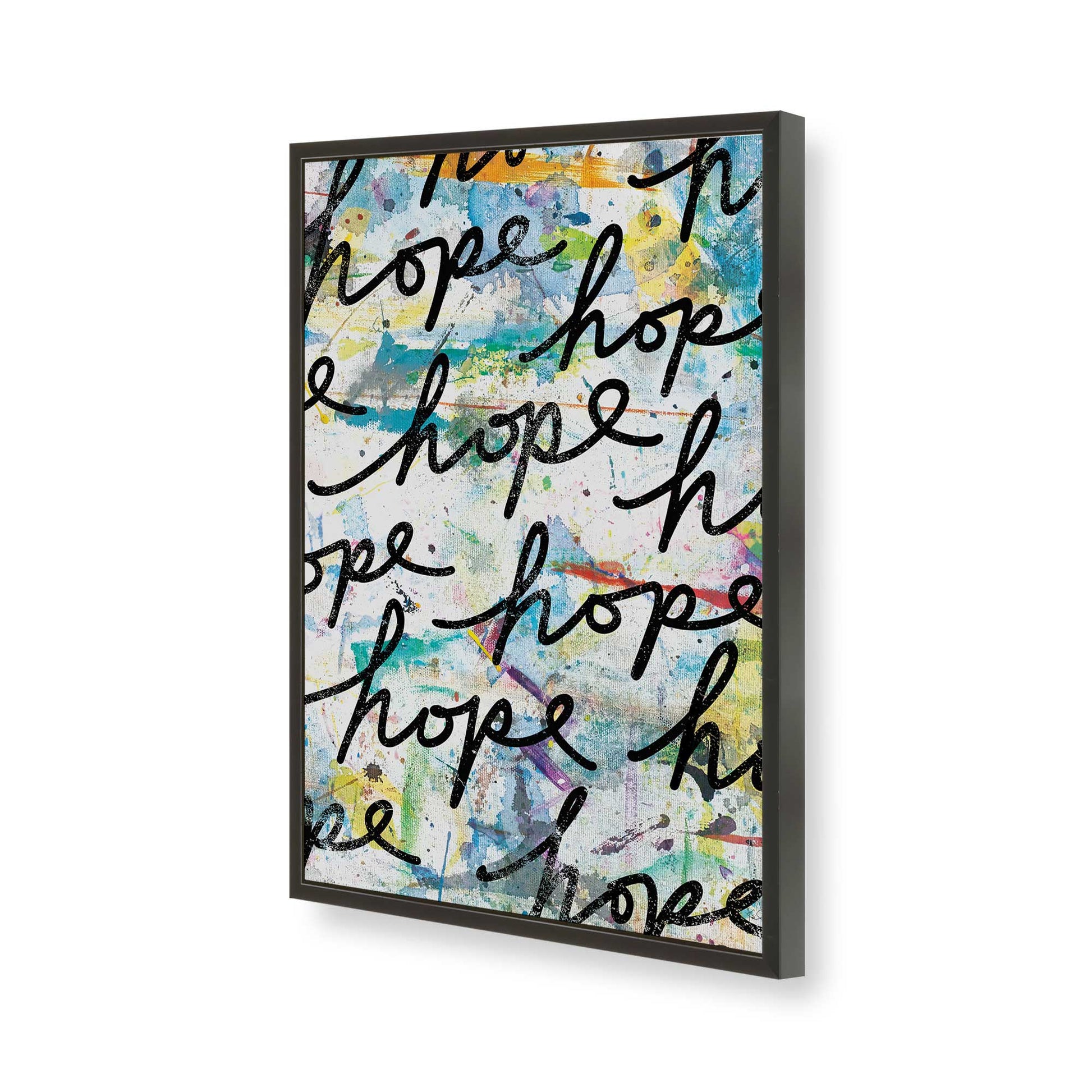 [Color:Satin Black], Picture of art in a Satin Black frame of the corner