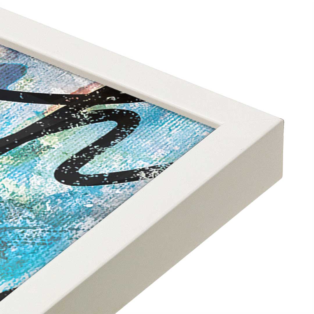 [Color:Opaque White], Picture of art in a Opaque White frame at an angle