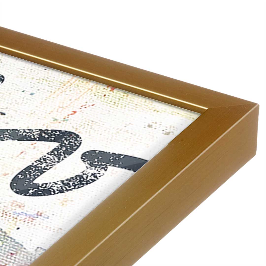 [Color:Polished Gold], Picture of art in a Polished Gold frame at an angle