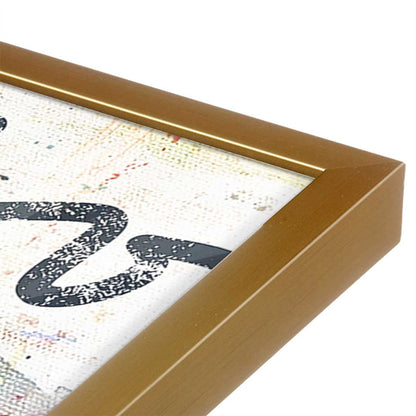 [Color:Polished Gold], Picture of art in a Polished Gold frame at an angle