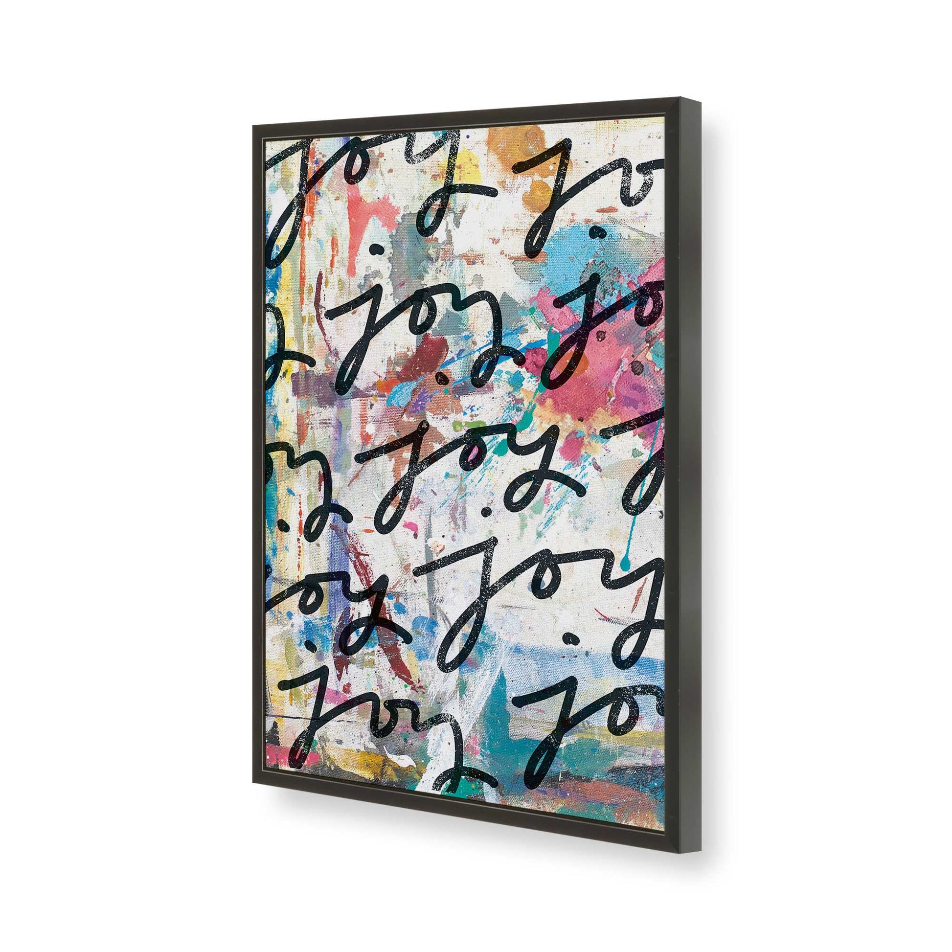 [Color:Satin Black], Picture of art in a Satin Black frame of the corner