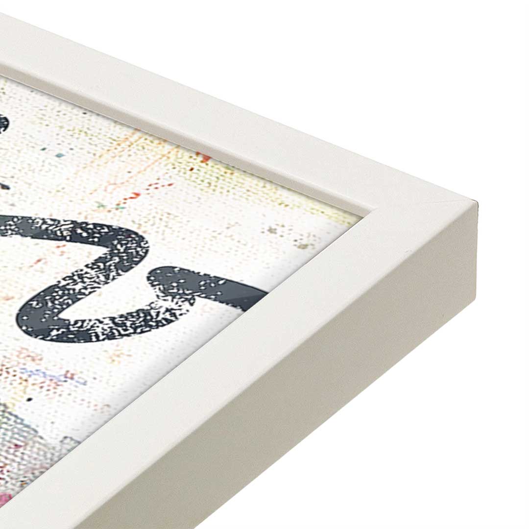 [Color:Opaque White], Picture of art in a Opaque White frame at an angle