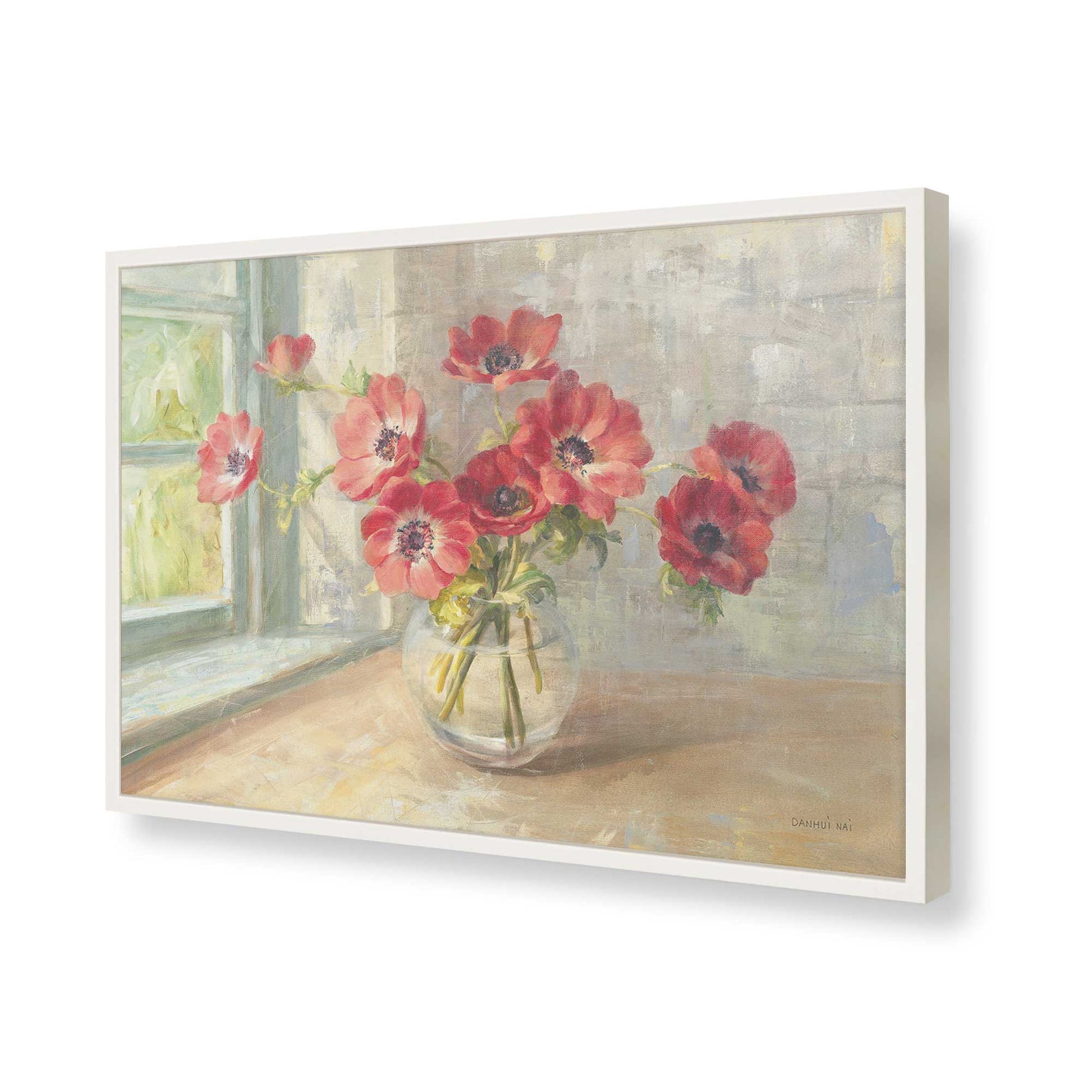 [Color:Opaque White], Picture of art in a Opaque White frame of the corner