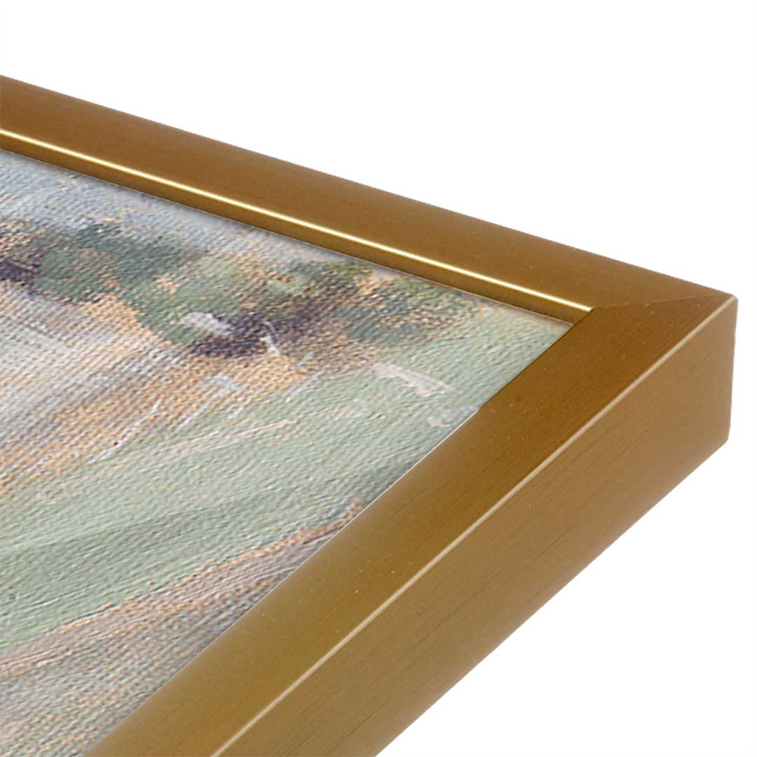 [Color:Polished Gold], Picture of art in a Polished Gold frame at an angle
