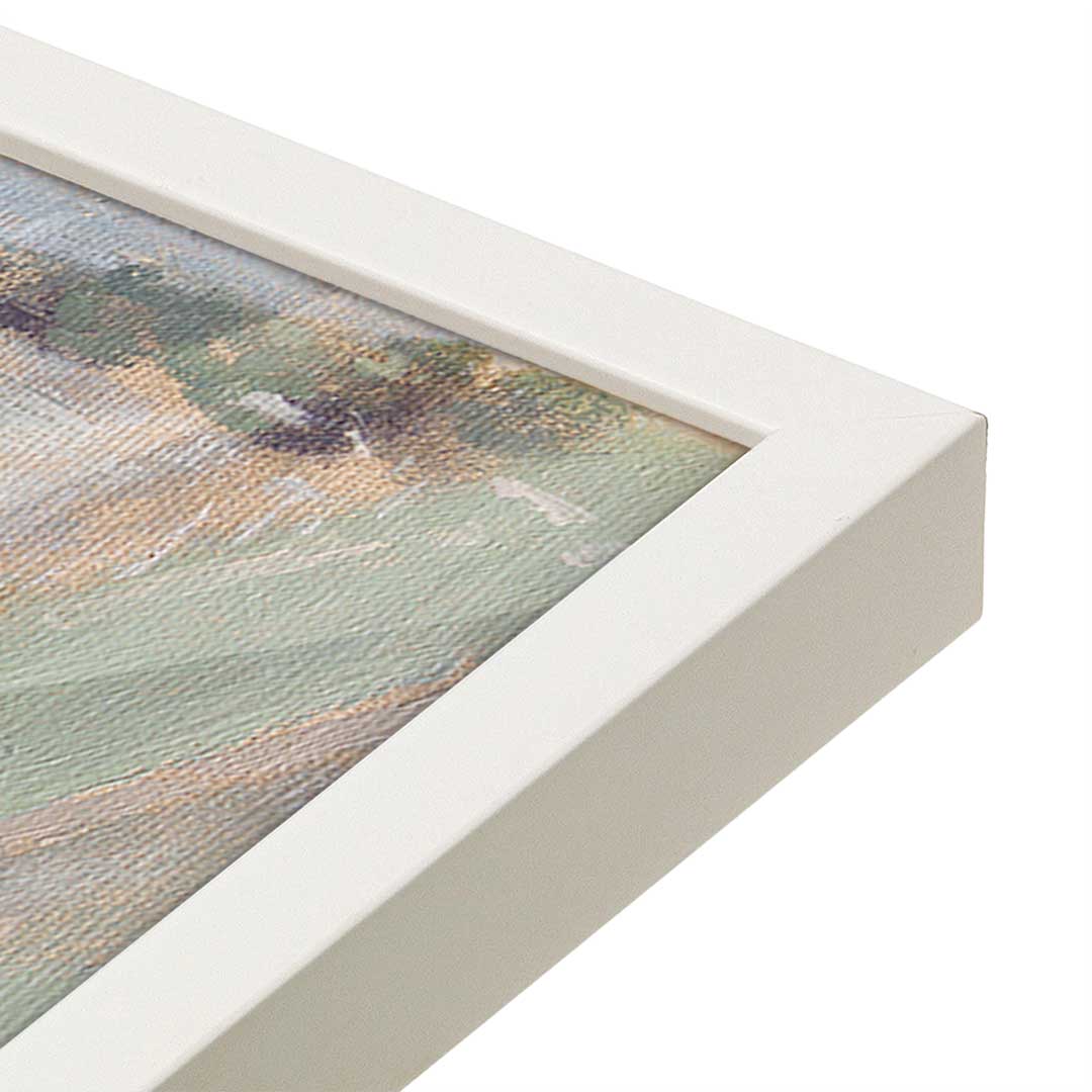 [Color:Opaque White], Picture of art in a Opaque White frame at an angle