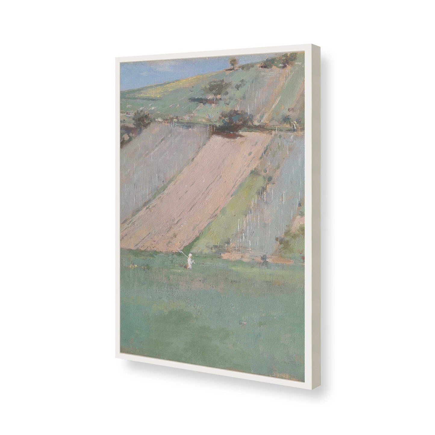 [Color:Opaque White], Picture of art in a Opaque White frame of the corner