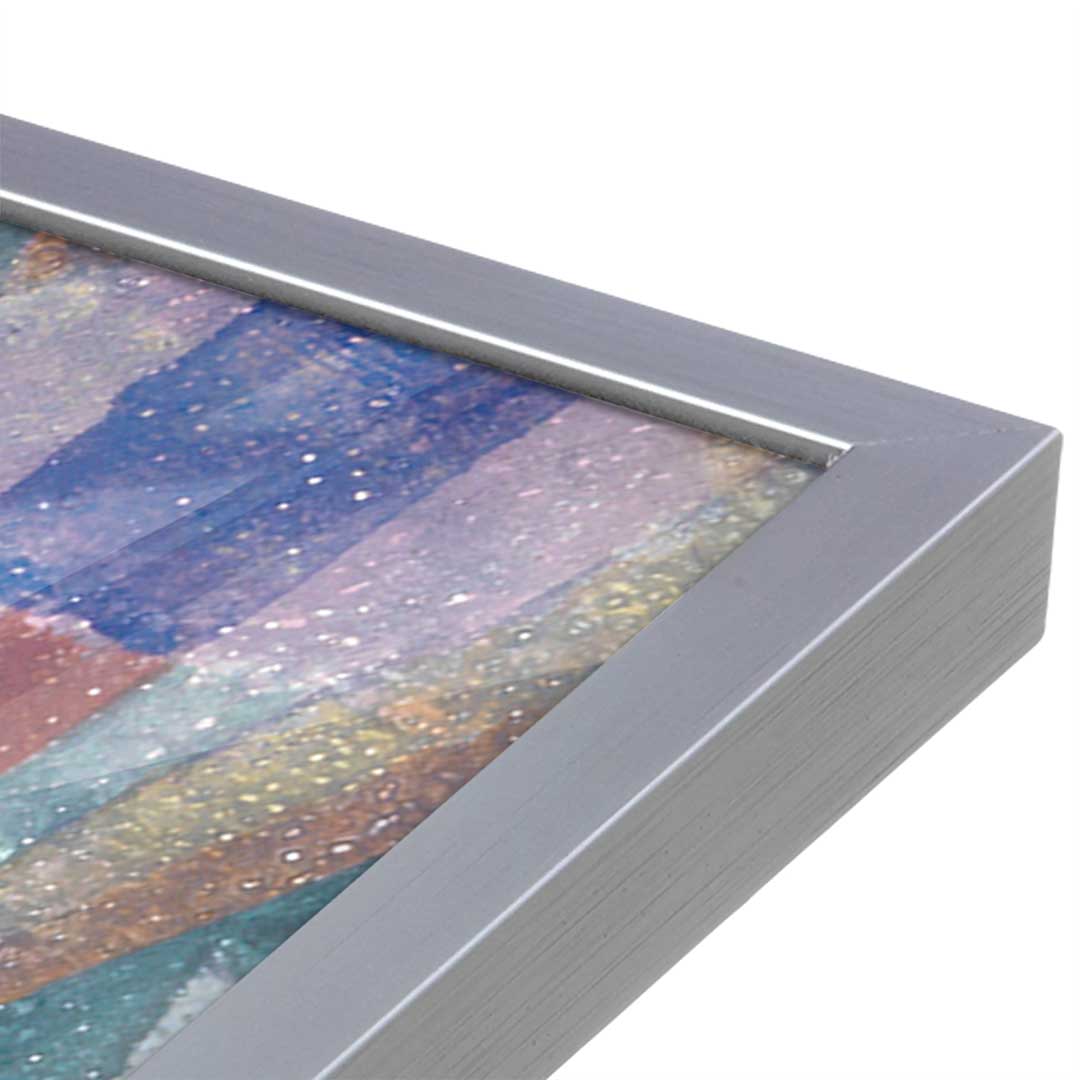 [Color:Polished Chrome], Picture of art in a Polished Chrome frame at an angle