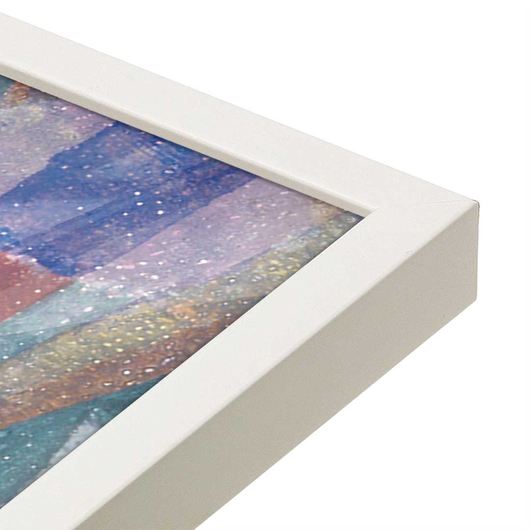 [Color:Opaque White], Picture of art in a Opaque White frame at an angle