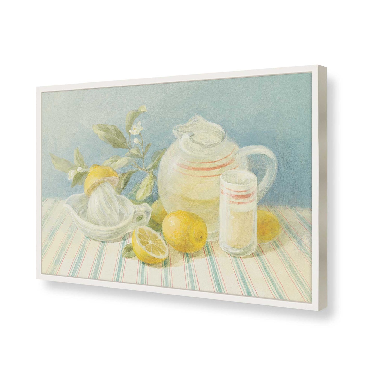 [Color:Opaque White], Picture of art in a Opaque White frame of the corner