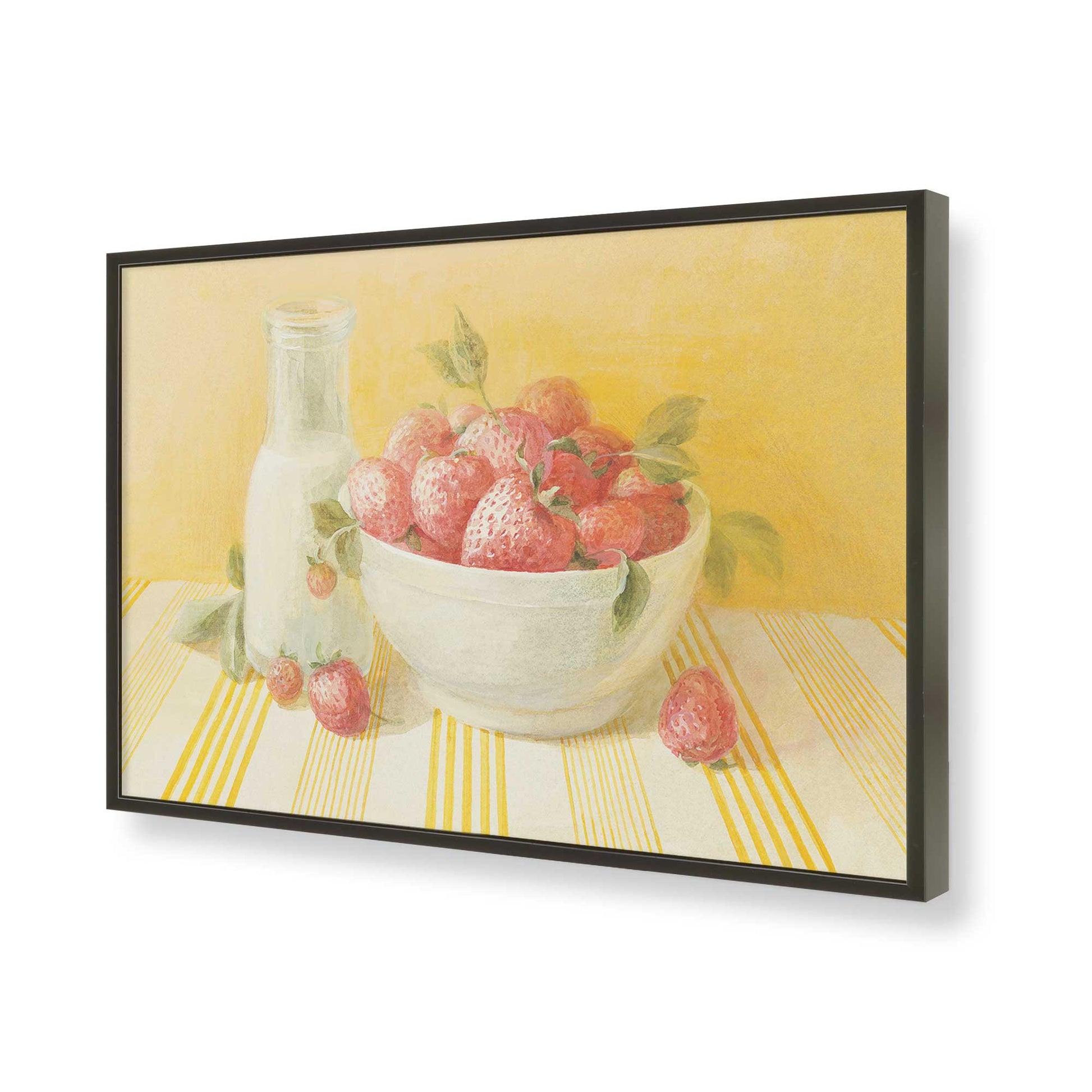 [Color:Satin Black], Picture of art in a Satin Black frame of the corner