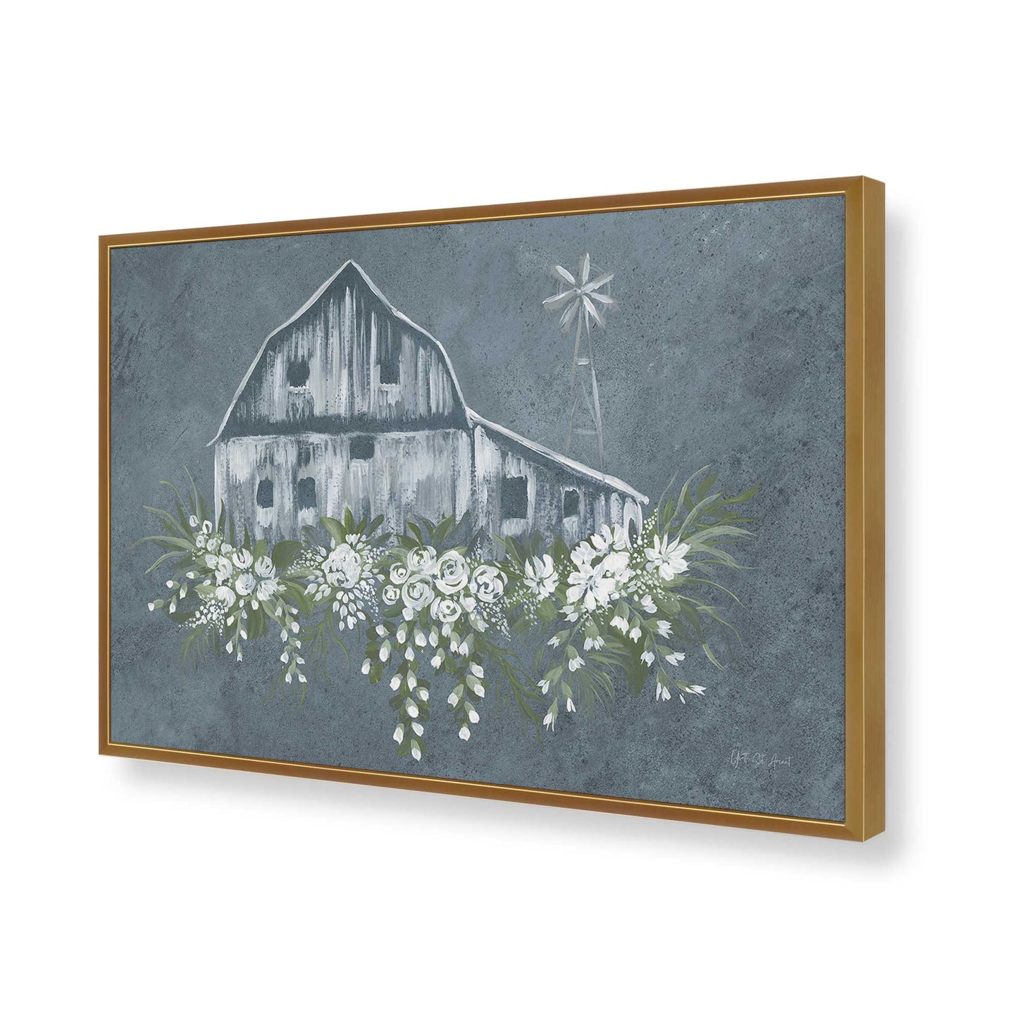 [Color:Polished Gold], Picture of art in a Polished Gold frame of the corner