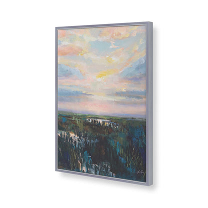 [Color:Polished Chrome], Picture of art in a Polished Chrome frame of the corner