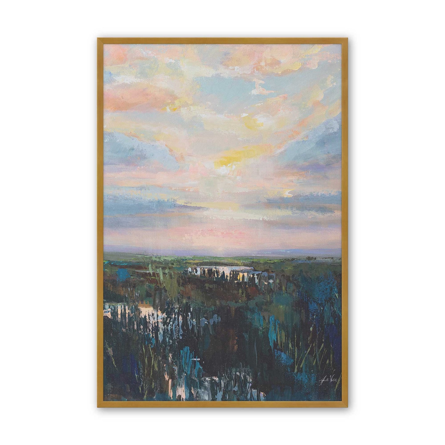 [Color:Polished Gold], Picture of art in a Polished Gold frame