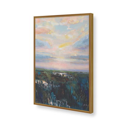 [Color:Polished Gold], Picture of art in a Polished Gold frame of the corner