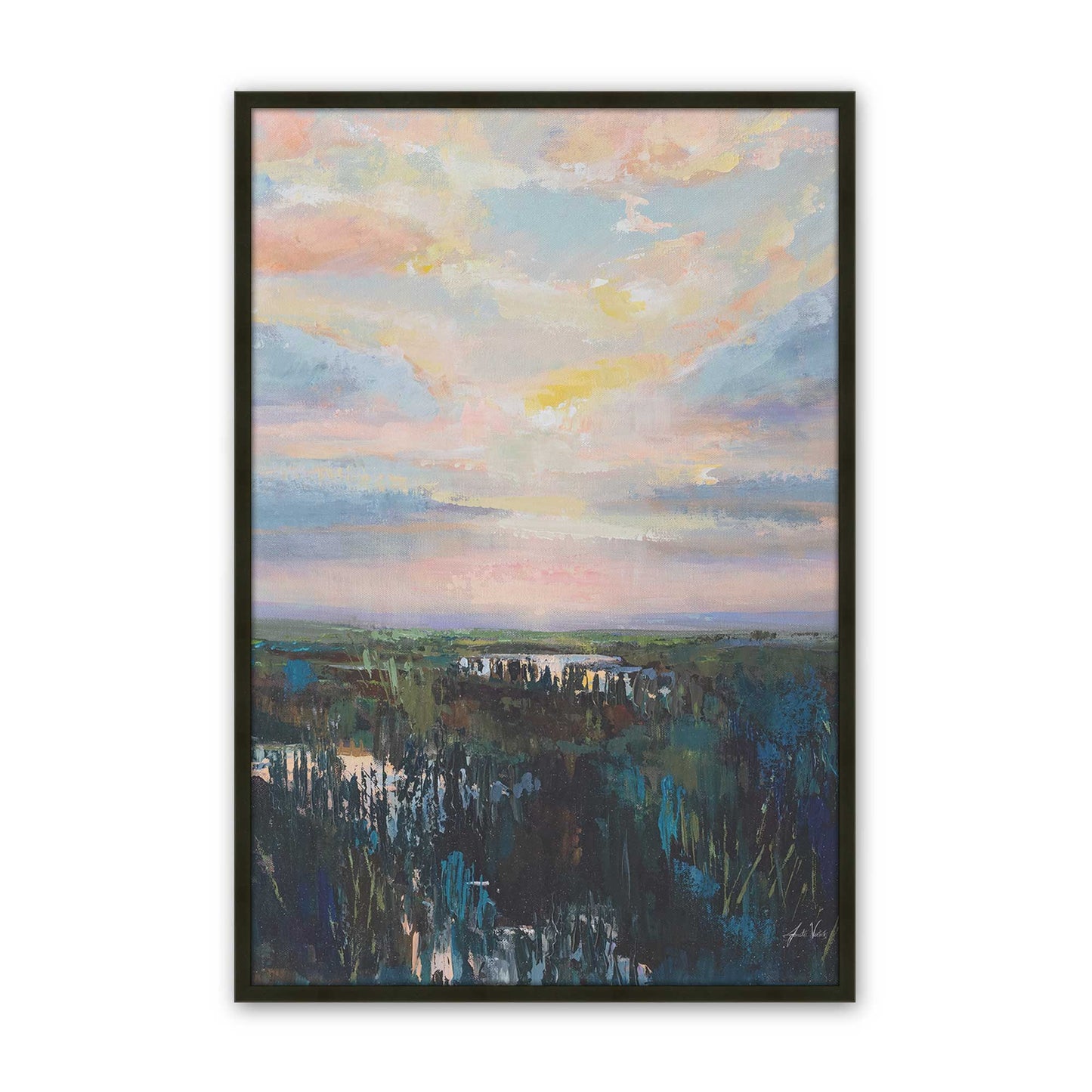 [Color:Satin Black], Picture of art in a Satin Black frame