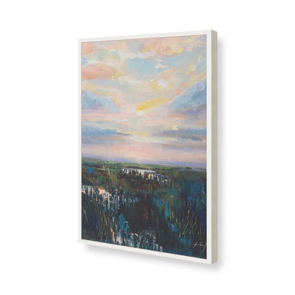 [Color:Opaque White], Picture of art in a Opaque White frame of the corner