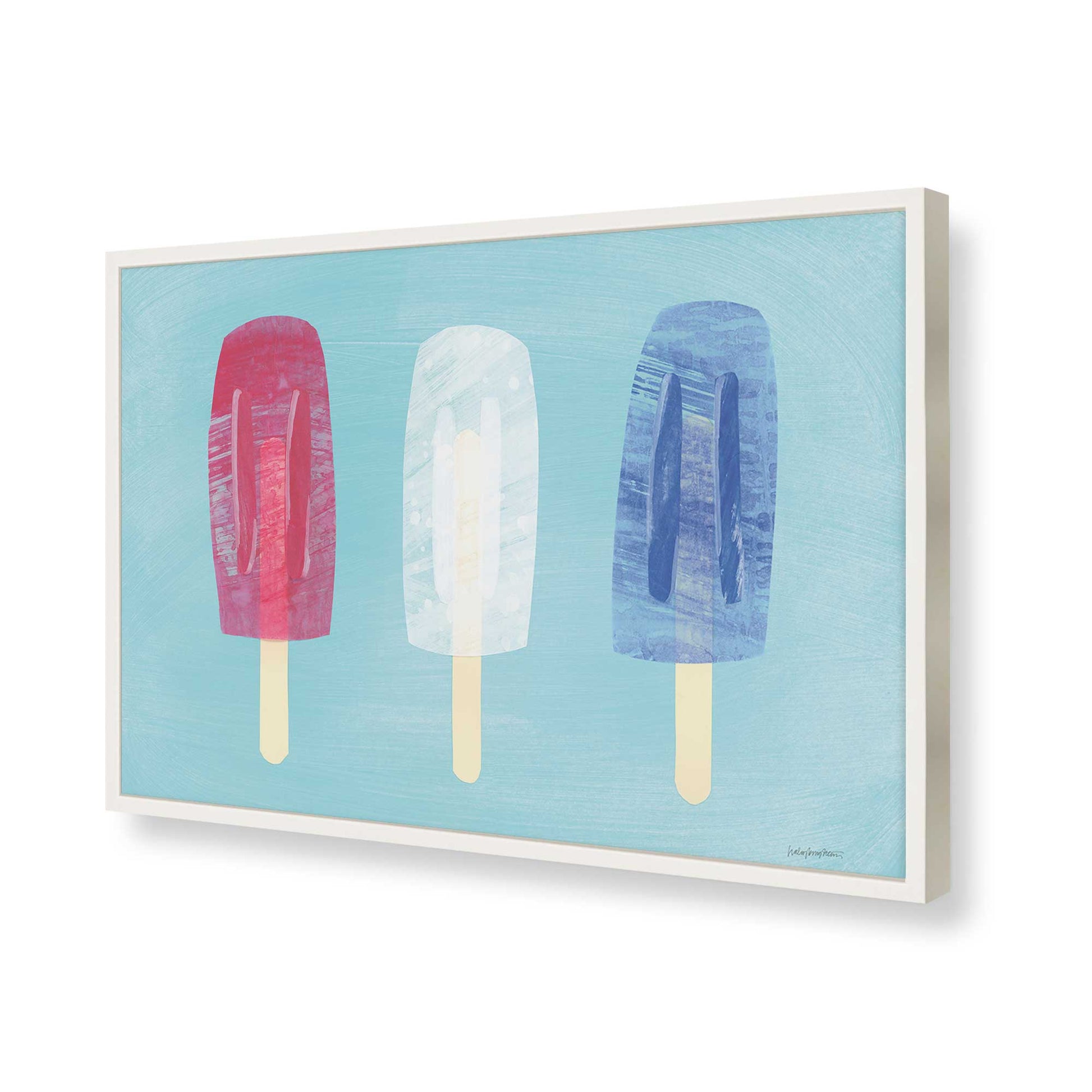 [Color:Opaque White], Picture of art in a Opaque White frame of the corner