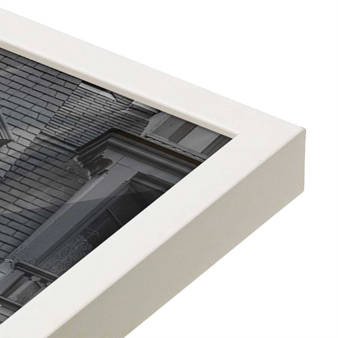 [Color:Opaque White], Picture of art in a Opaque White frame at an angle