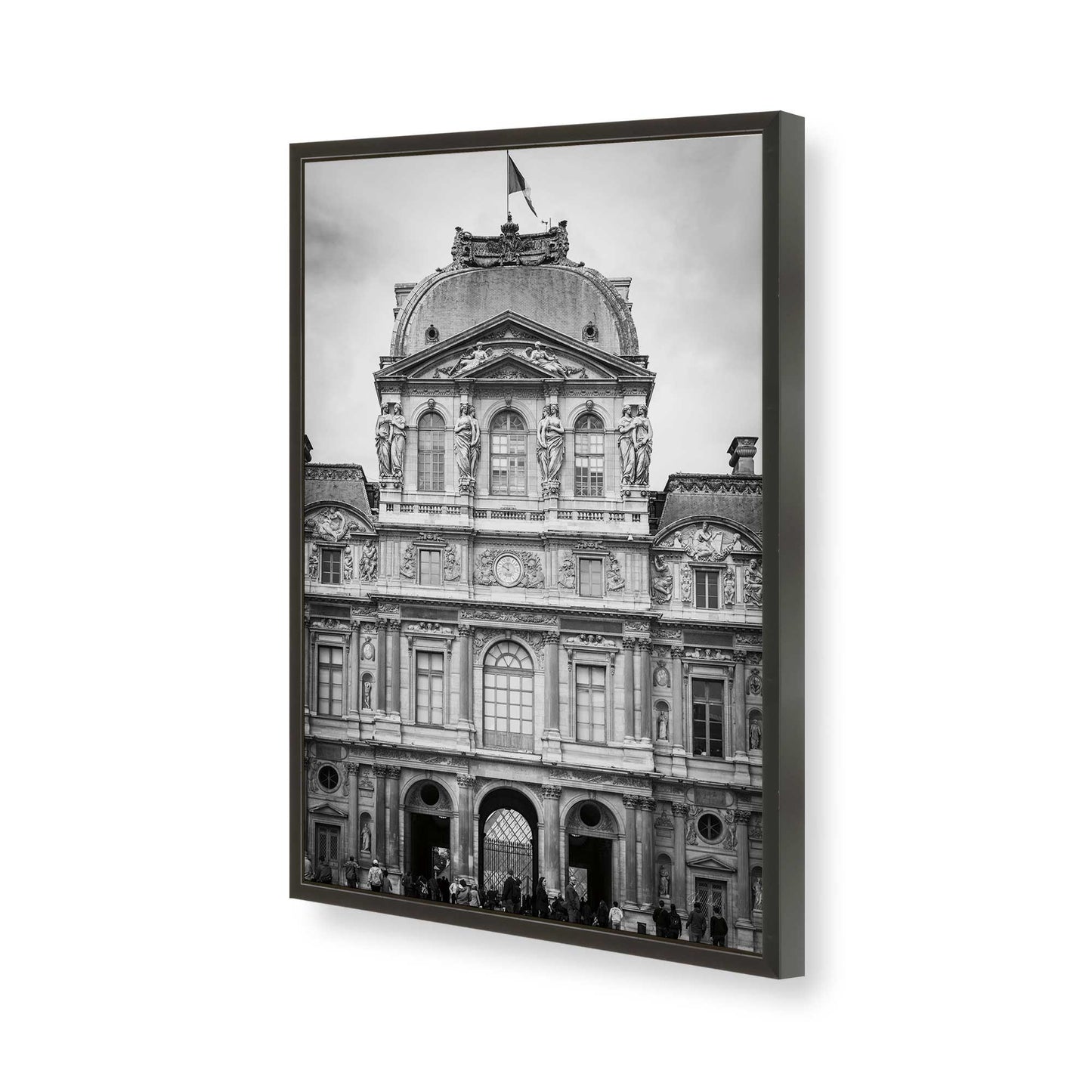 [Color:Satin Black], Picture of art in a Satin Black frame of the corner