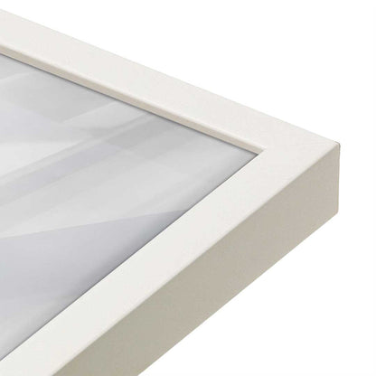 [Color:Opaque White], Picture of art in a Opaque White frame at an angle