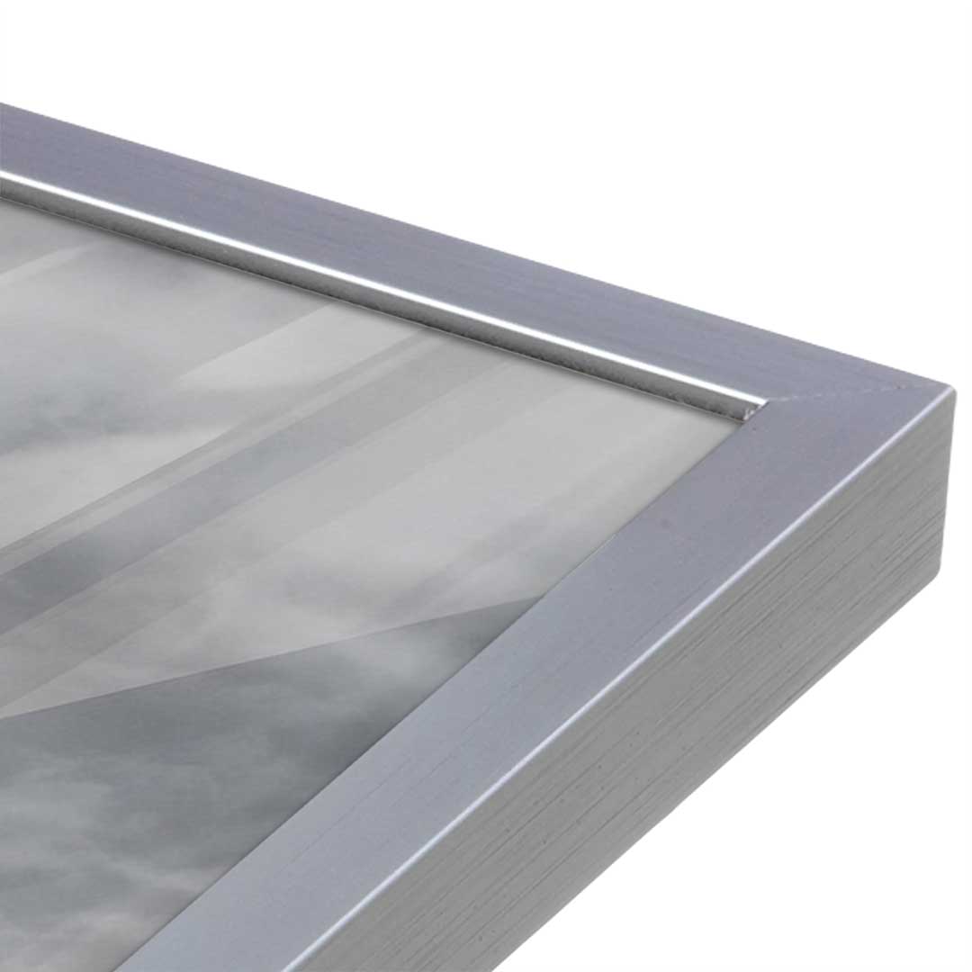 [Color:Polished Chrome], Picture of art in a Polished Chrome frame at an angle