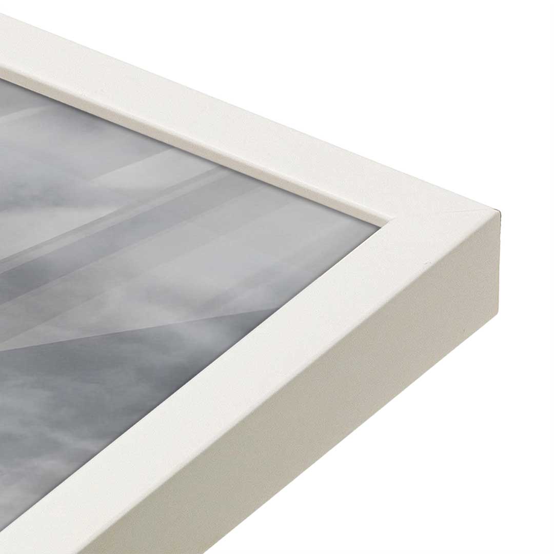[Color:Opaque White], Picture of art in a Opaque White frame at an angle