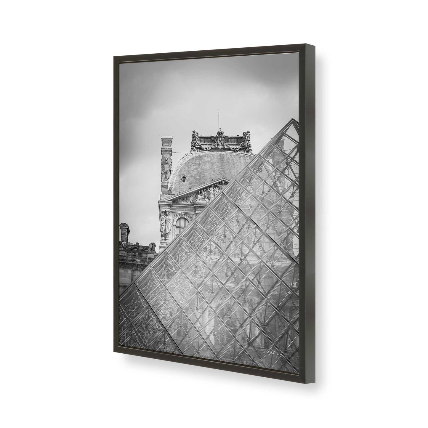 [Color:Satin Black], Picture of art in a Satin Black frame of the corner