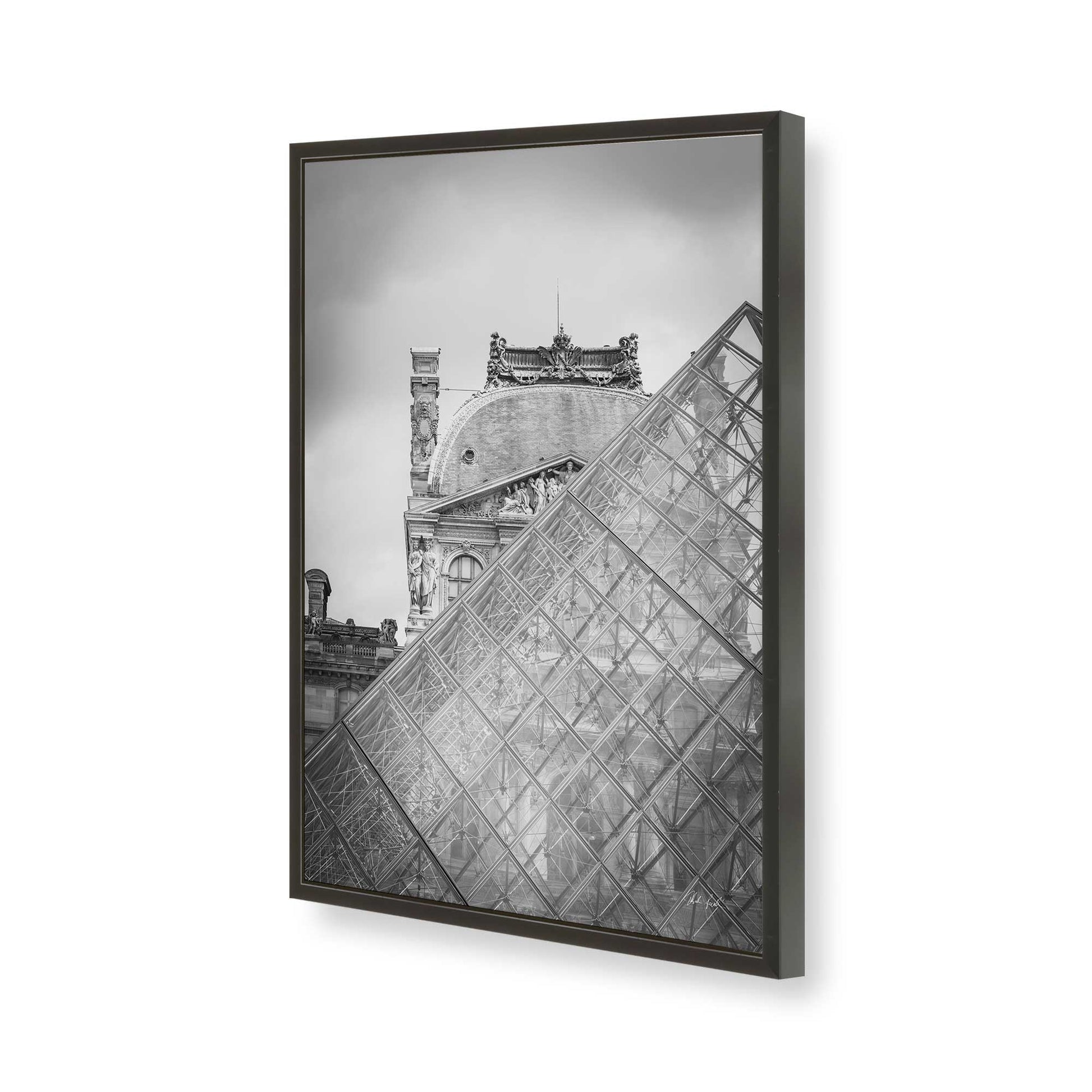 [Color:Satin Black], Picture of art in a Satin Black frame of the corner