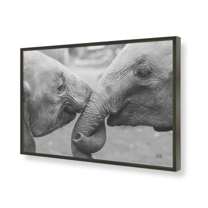 [Color:Satin Black], Picture of art in a Satin Black frame of the corner