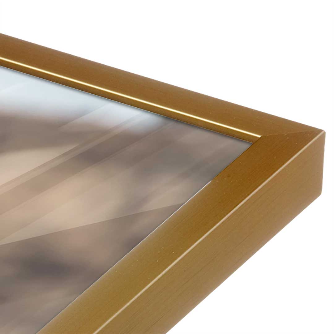 [Color:Polished Gold], Picture of art in a Polished Gold frame at an angle